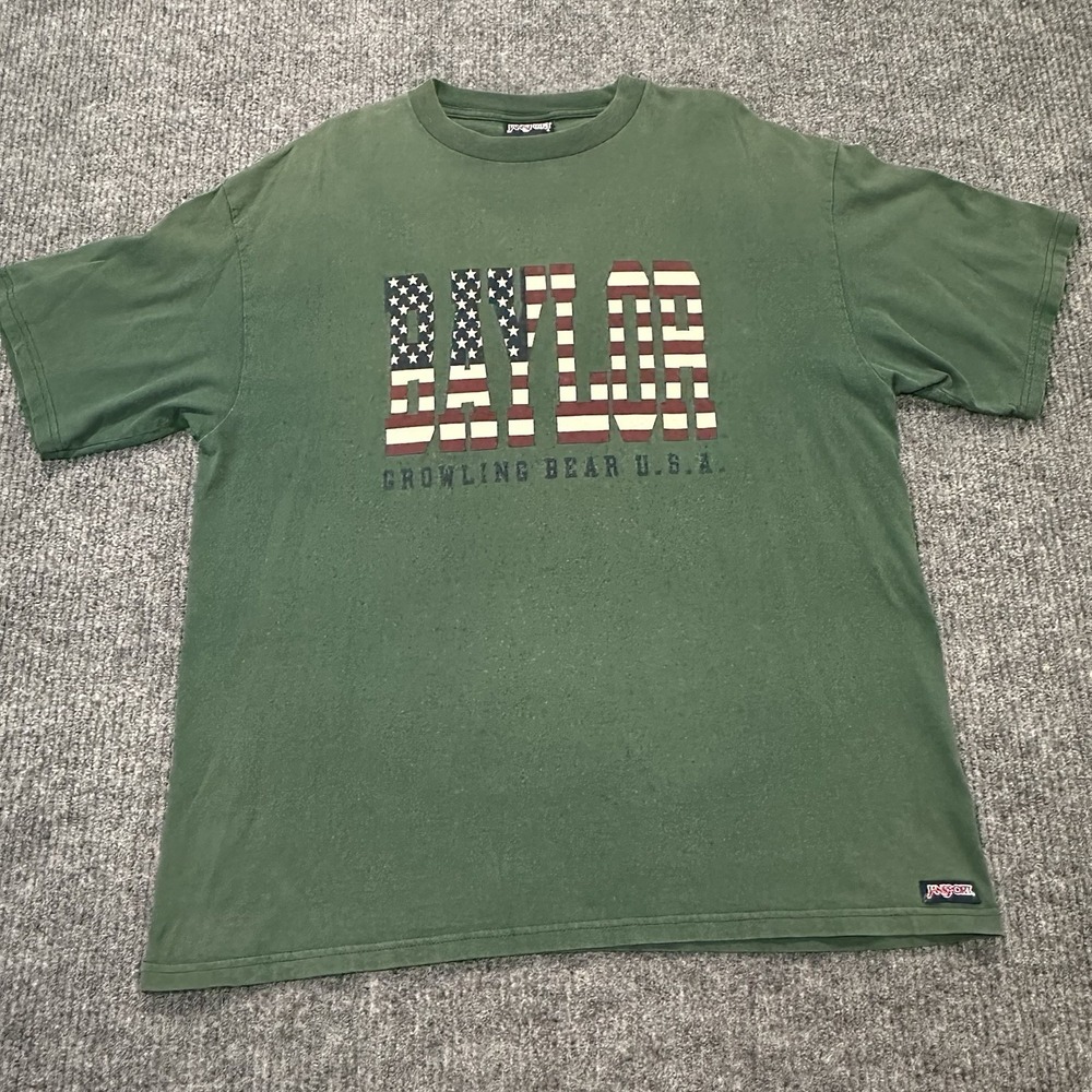 Vintage‎ jansport Collegiate Green Shirt Baylor University Size XLarge USA
